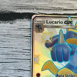Pokemon Lucario GX SV64/SV94 Hidden Fates Shiny Vault Holo - NM+ - Image 5