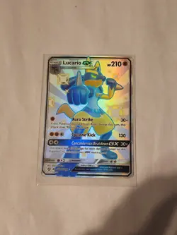 Pokemon TCG Lucario GX SV64/SV94 Hidden Fates: Shiny Vault Full Art NM - Image 1