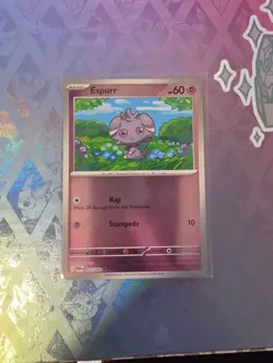 Pokemon Espurr Reverse Holo Card 60 HP #031/088 Brilliant Stars English - Image 1