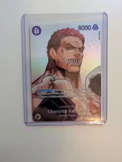 Bandai One Piece Card Game Charlotte Katakuri OP11-067 SP Holo EN Blocker 8000 - Image 1