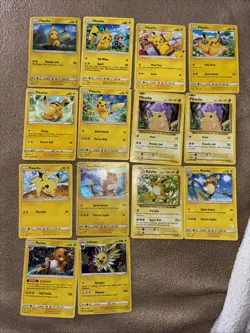 Pokemon Pikachu, Raichu, Jolteon Card Lot 14 Cards Holo Raichu + SM183 Promo - Image 1