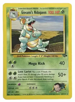 Giovanni's Nidoqueen - 23/132 - WOTC Gym Challenge Rare Pokemon Card - LP - Image 1