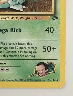 Giovanni's Nidoqueen - 23/132 - WOTC Gym Challenge Rare Pokemon Card - LP - Image 5