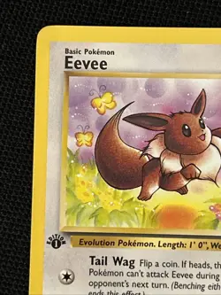 Pokemon Eevee 51/64 (1st Edition) *Near Mint* Jungle ‘Never Played Card’ - Image 3