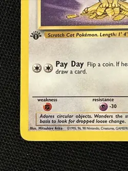 Pokemon Meowth 56/64 (1st Edition) *Near Mint* Jungle ‘Never Played Card’ - Image 2
