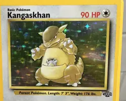 Pokemon TCG Kangaskhan 1999 Jungle Holo Rare #5/64 WOTC MISCUT ERROR Vintage - Image 4