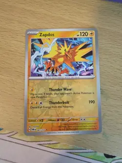 Pokemon TCG * SV Twilight Masquerade * 65/167 Zapdos REVERSE HOLO Rare * NM - Image 1