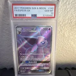 Pokemon Espeon GX Full Art Holo Ultra Rare PSA 10 140/149 SM Base 2017 - Image 1