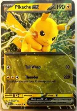 Pikachu ex Double Rare - Pokemon Prismatic Evolutions 028/131 - Image 1