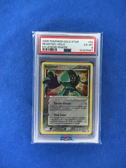 Ex Legend Maker Gold Star Registeel 92/92 2006 Holo Pokemon PSA 6 *Swirl* - Image 1
