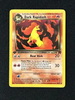 Pokemon Dark Rapidash 44/82 (1st Edition) Team Rocket *Near Mint* Never Played - Image 1