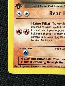 Pokemon Dark Rapidash 44/82 (1st Edition) Team Rocket *Near Mint* Never Played - Image 2