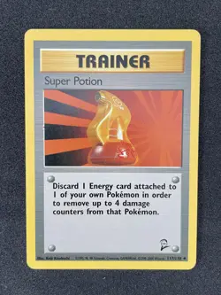 Pokemon Super Potion Ink Splotch Error 117/130 Base Set 2 Misprint *LP* WOTC - Image 1