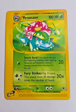 Pokemon Vintage Non-Holo Rare Venusaur 67/165 Expedition Base Wotc E-reader 2002 - Image 1