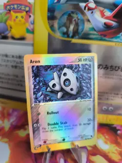 Pokemon Karte Card Stollunior Aron Ex Ruby Saphire Rubin Reverse Holo NM-mint - Image 1