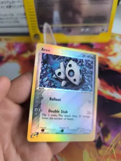 Pokemon Karte Card Stollunior Aron Ex Ruby Saphire Rubin Reverse Holo NM-mint - Image 2