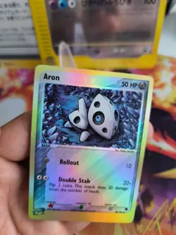 Pokemon Karte Card Stollunior Aron Ex Ruby Saphire Rubin Reverse Holo NM-mint - Image 3