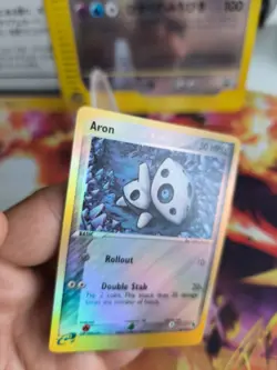 Pokemon Karte Card Stollunior Aron Ex Ruby Saphire Rubin Reverse Holo NM-mint - Image 4