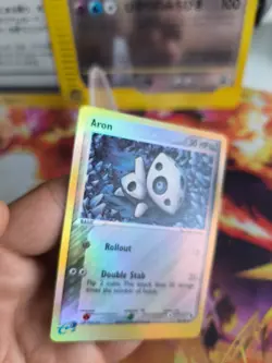 Pokemon Karte Card Stollunior Aron Ex Ruby Saphire Rubin Reverse Holo NM-mint - Image 5