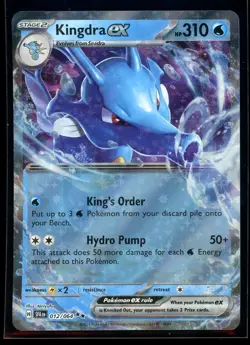 2024 Scarlet & Violet - Shrouded Fable Kingdra ex Double Rare Holo Pokemon Card - Image 1