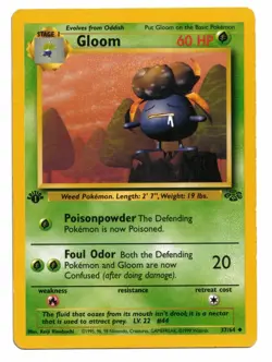 Pokemon Card: Gloom 37/64 1st Edition Jungle Set Rare! EXC - Image 1