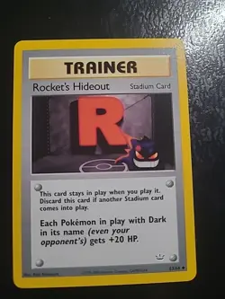 Rocket's Hideout 63/64 2000 Neo Revelation Pokemon Card Vintage WOTC NM/LP - Image 1