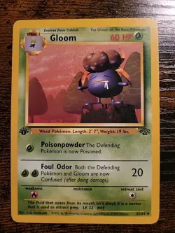 Gloom 37/64 Jungle Regular 1st Ed. Pokemon Card LP - Image 1
