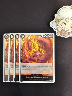 4x OP16-085 Kouzuki Momonosuke R Playset -One Piece TCG- The Time of Battle Eng - Image 1