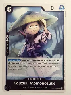 One Piece The Time of Battle OP16-084 Kouzuki Momonosuke Uncommon English - Image 1
