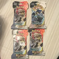Pokemon TCG Sun & Moon Cosmic Eclipse Booster Packs Lot 4 (10 Cards) English - Image 1