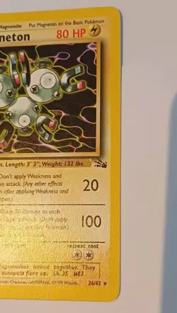 Pokemon TCG Magneton 26/62 - Fossil set Non Holo Card Vintage 1999 WOTC NM - Image 3
