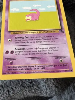 1999 Pokemon Slowpoke #55/62 Illustrator Error Card Says Miki Takano Not Takana - Image 2