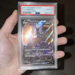 PSA 10 Umbreon V Alt Art 189/203 Evolving Skies Ultra Rare Pokemon 2021 - Image 1