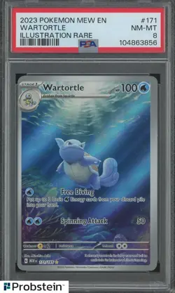 2023 Pokemon Mew EN Card 151 #171 Wartortle PSA 8 NM-MT - Image 1