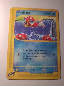 Magikarp 118/165 - Common - Expedition - Vintage 2002 - Pokemon TCG DMG Crease - Image 1