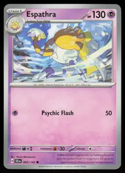 Espathra 69/142 Common Stellar Crown Pokemon Near Mint - Image 1