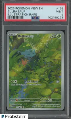 2023 Pokemon Mew EN Card 151 #166 Bulbsaur IR PSA 9 MINT - Image 1