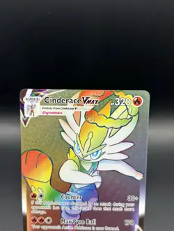 Pokemon TCG Cinderace VMAX 194/192 Swsh02 Rebel Clash Secret Full Art Holo - NM - Image 2