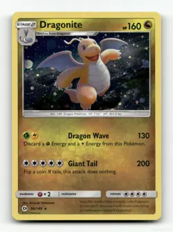 DRAGONITE SM BASE SET 96/149 POKEMON HOLO NM/M - Image 1