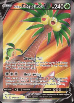 Alolan Exeggutor V 071/078 Ultra Rare Pokemon GO Pokemon Near Mint - Image 1