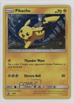 Pikachu Holo Pokemon Sun & Moon Black Star Promo #SM81 - Image 1