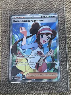Pokemon Rosa's Encouragement 114/088 Holo Full Art Secret Rare Perfect Order NM - Image 1