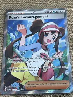 Pokemon Rosa's Encouragement 114/088 Holo Full Art Secret Rare Perfect Order NM - Image 2