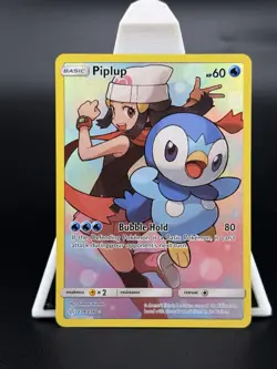 Pack Fresh Mint Pokemon Piplup 239/236 Sm-Cosmic Eclipse Holo NM +!!! Card 2019 - Image 1