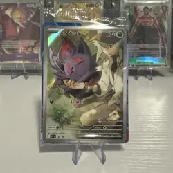 Pokemon TCG Sv09: Journey Together N's Zorua Pokemon Center Card 189 SEALED - Image 1