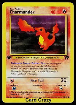 1st Edition Charmander 50/82 - Team Rocket - Pokemon Card - Light Play (LP) - Image 1