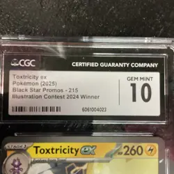 Pokemon Toxtricity ex 215 CGC 10 Illustration Contest 2024 Winner Promo Card - Image 2