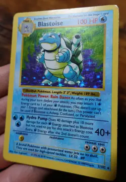 Blastoise 2/102 Shadowless Base Set Holo Rare Pokemon Card MP-HP - Image 4