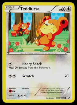 Pokemon Card Teddiursa RC15/RC25 Legendary Treasures: Radiant Collection Holo - Image 1