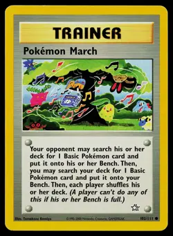 Pokemon Card Neo Genesis Pokemon March 102/111 Unlimited Common Komiya - Image 1
